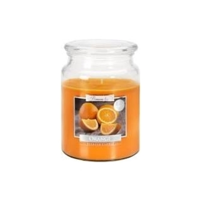 Obrázok BISPOL Orange Vonná sviečka Premium line 500g